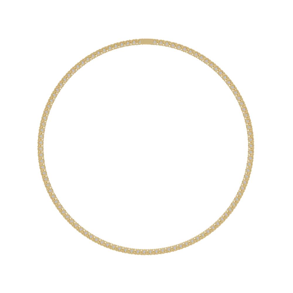 Round Moissanite Diamond Tennis Necklace