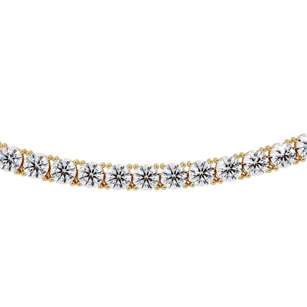 Round Moissanite Diamond Tennis Necklace