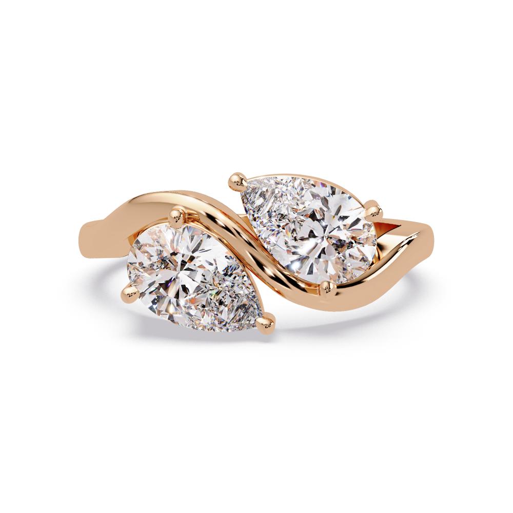 Double Pear Toi et Moi Ring