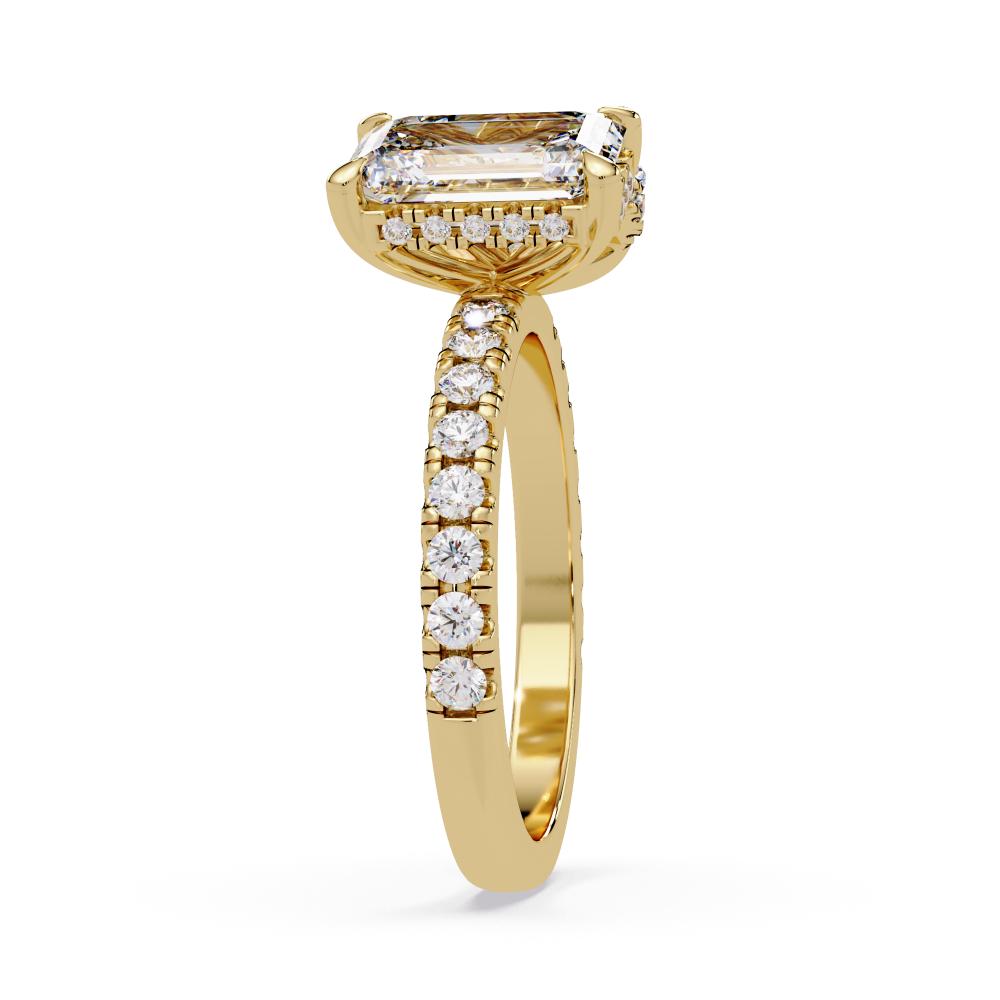 Toi et Moi Ring with Pave Band