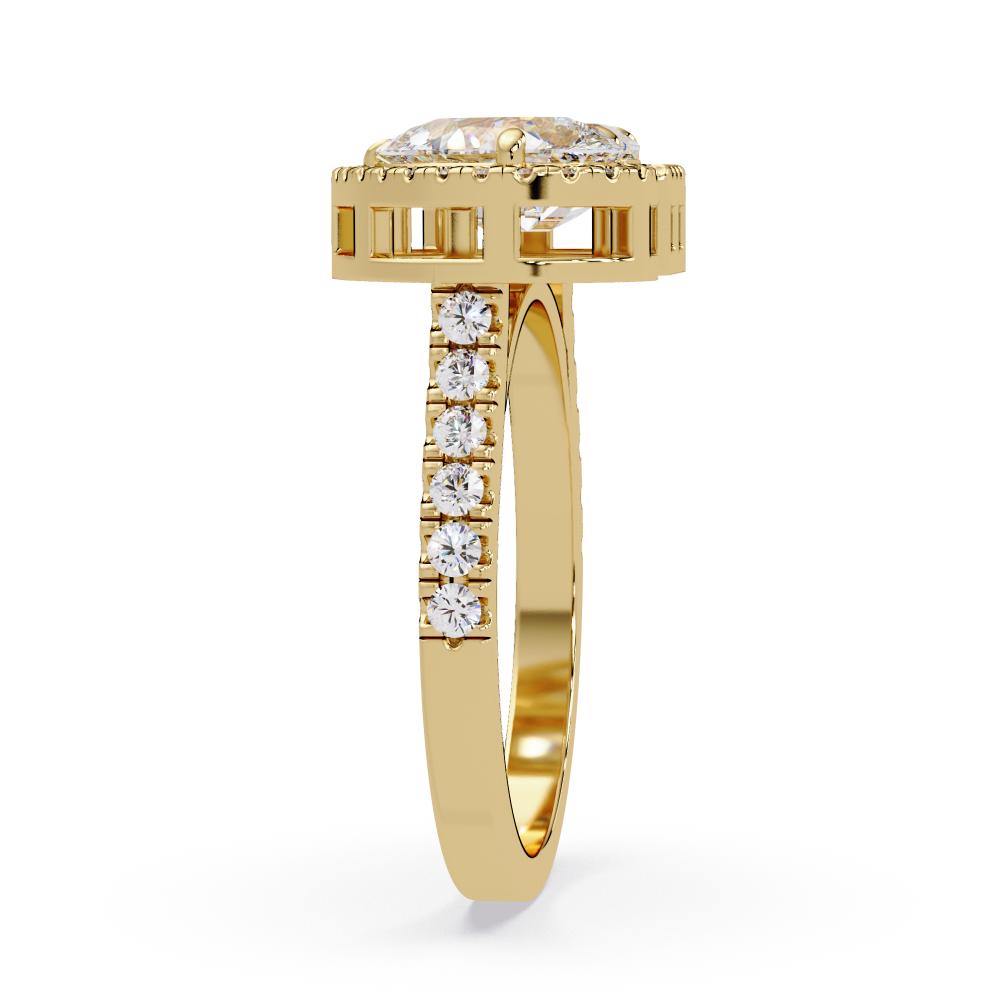 Toi et Moi Ring with Halo Setting