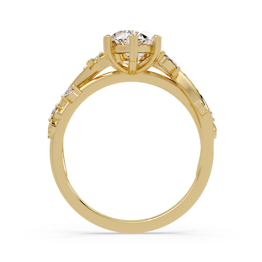 Oval Nature inspired Engagement Ring