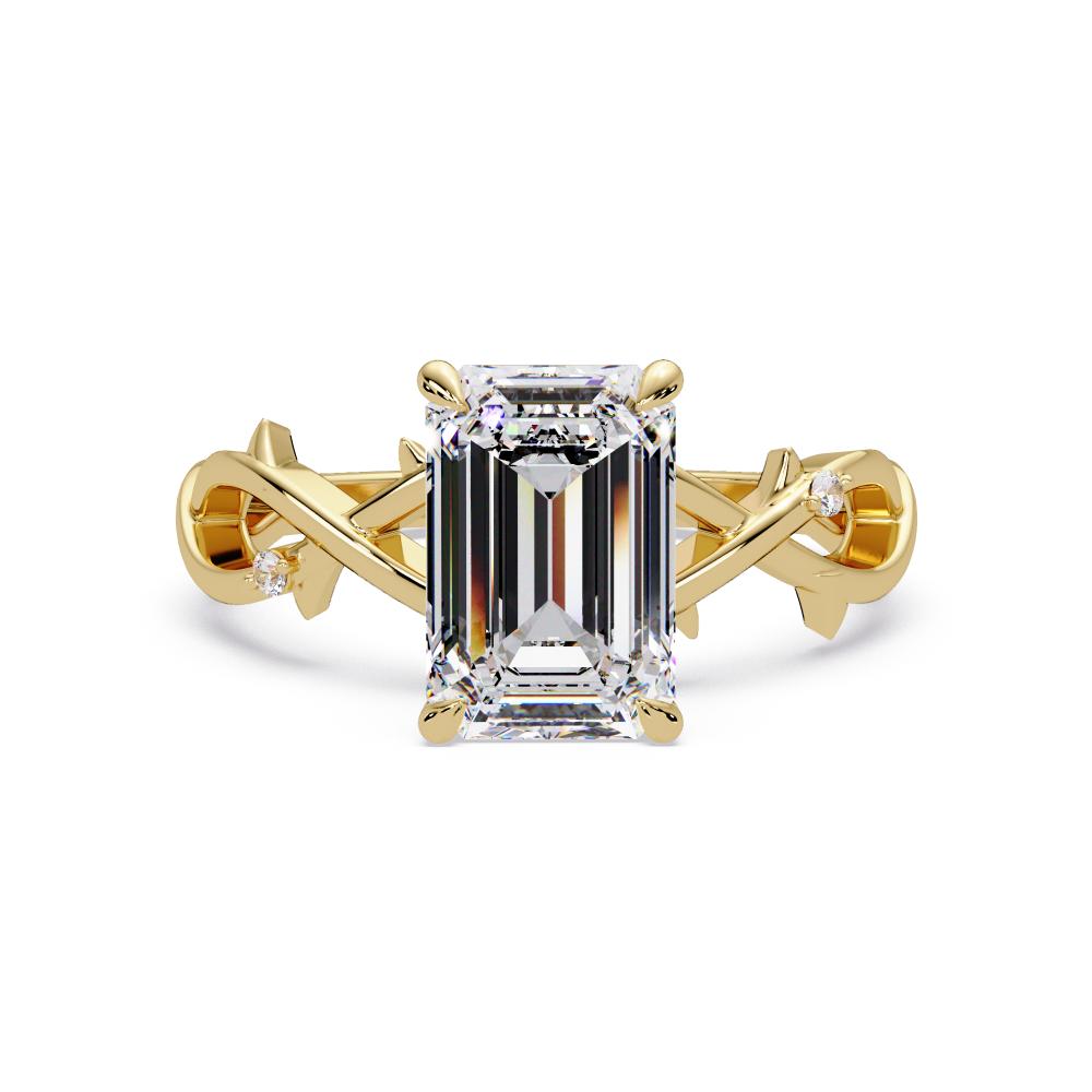 Emerald Engagement Ring inspired by Nature