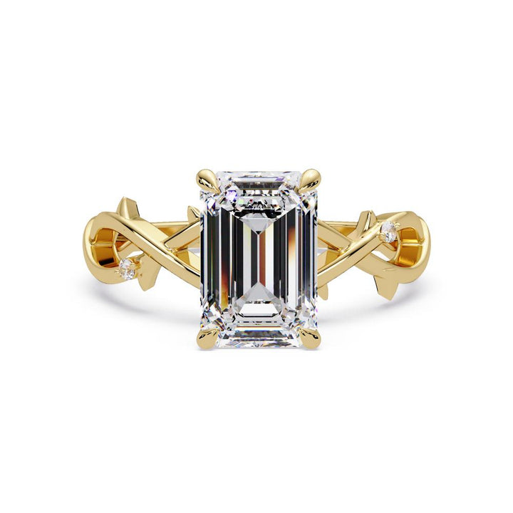 Emerald Engagement Ring inspired by Nature