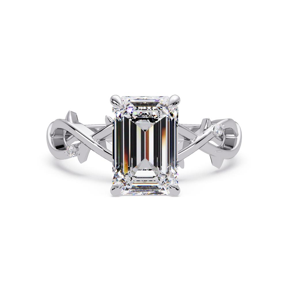 Emerald Engagement Ring inspired by Nature