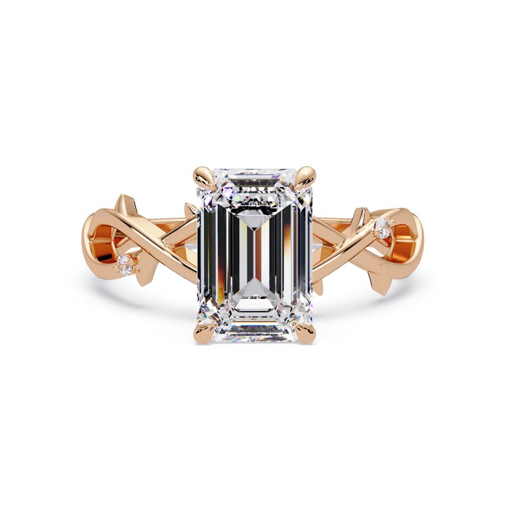 Emerald Engagement Ring inspired by Nature