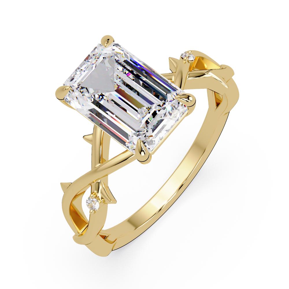 Emerald Engagement Ring inspired by Nature