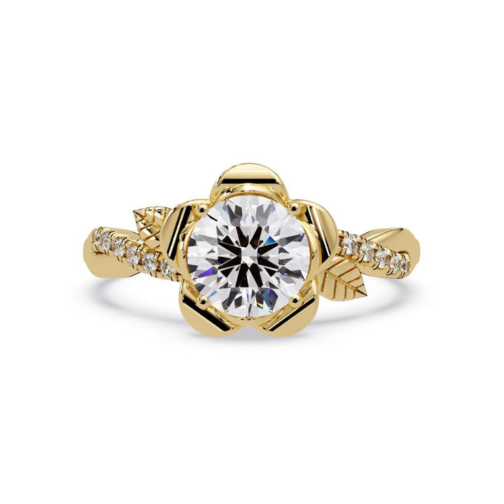 Flower shaped Engagement Ring
