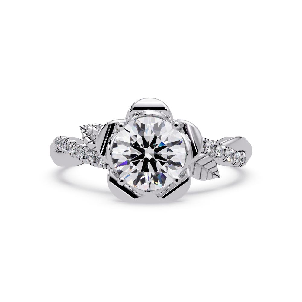 Flower shaped Engagement Ring