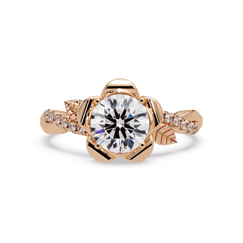 Flower shaped Engagement Ring