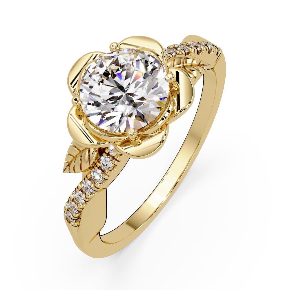 Flower shaped Engagement Ring