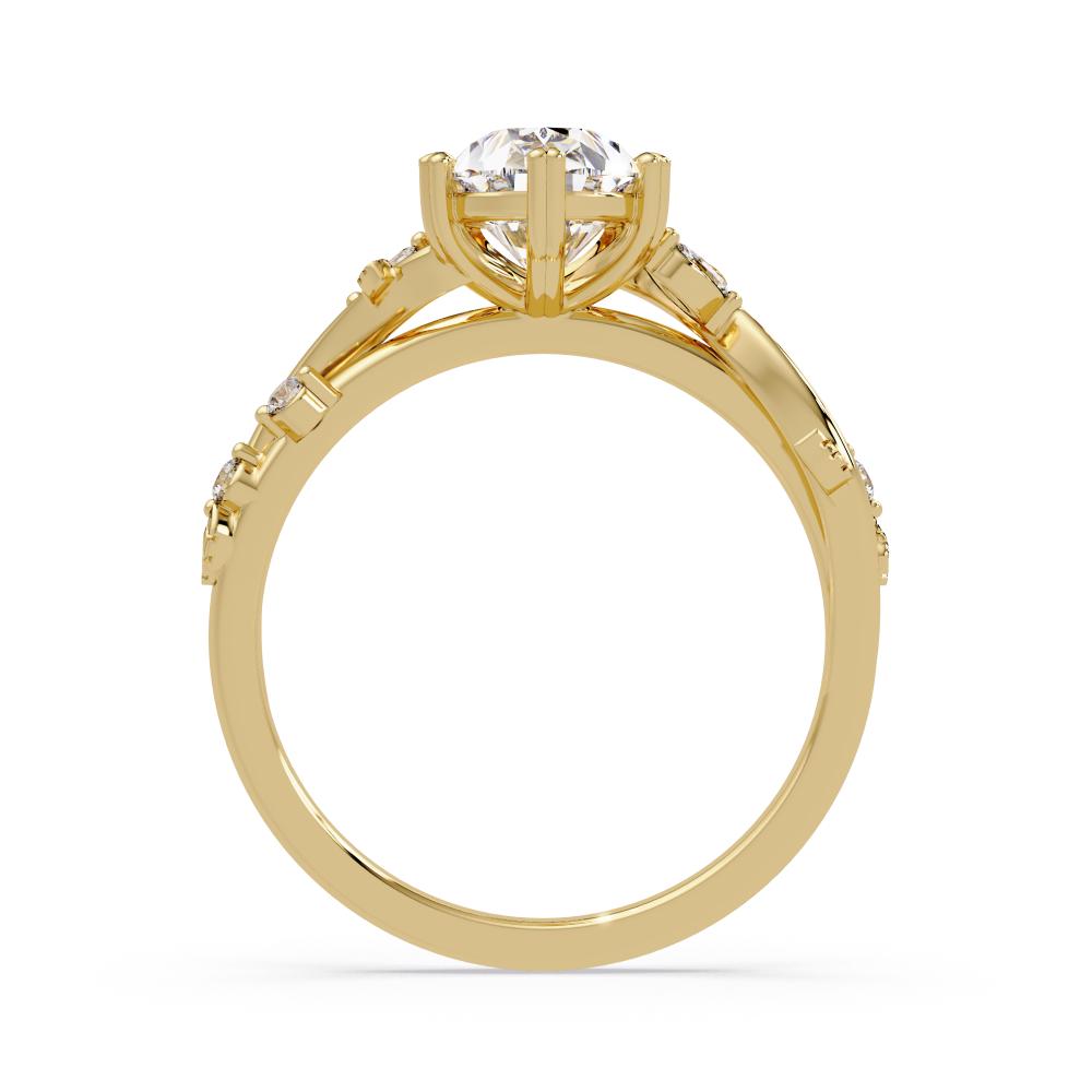 Pear shaped Nature inspired Engagement Ring