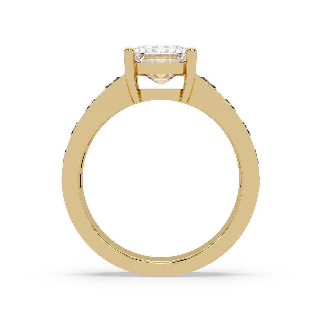 Emerald cut Diamond with Baguettes Engagement rings