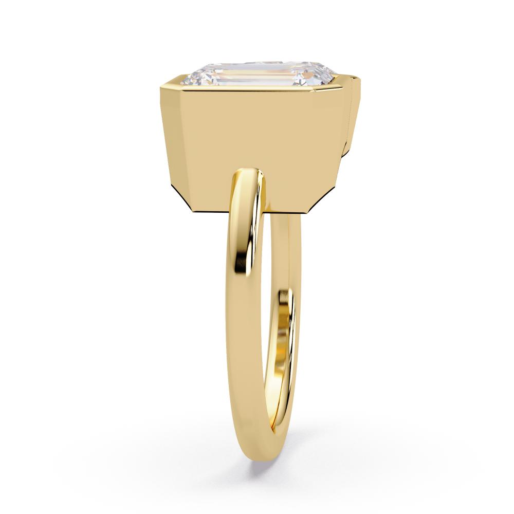 Pear & Emerald Bezel Toi Et Moi Engagement ring