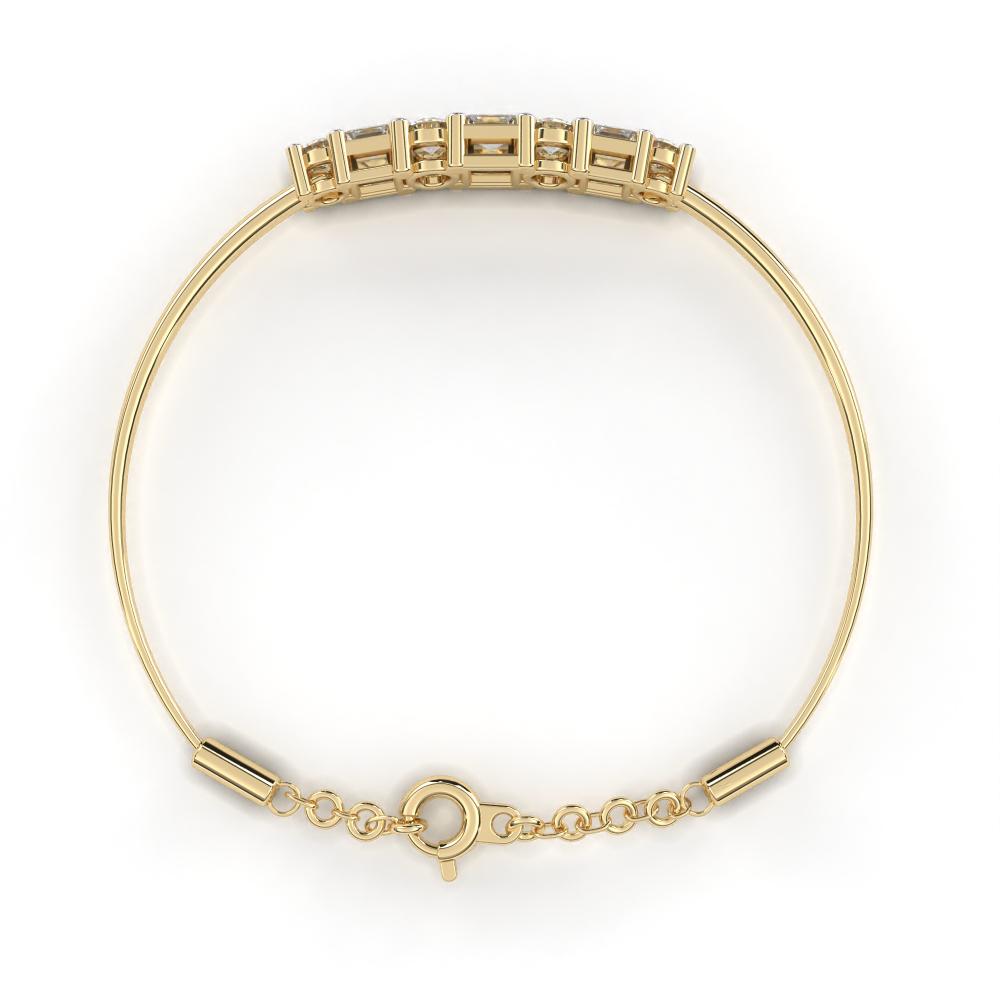 Princess & Round Bangle Bracelet