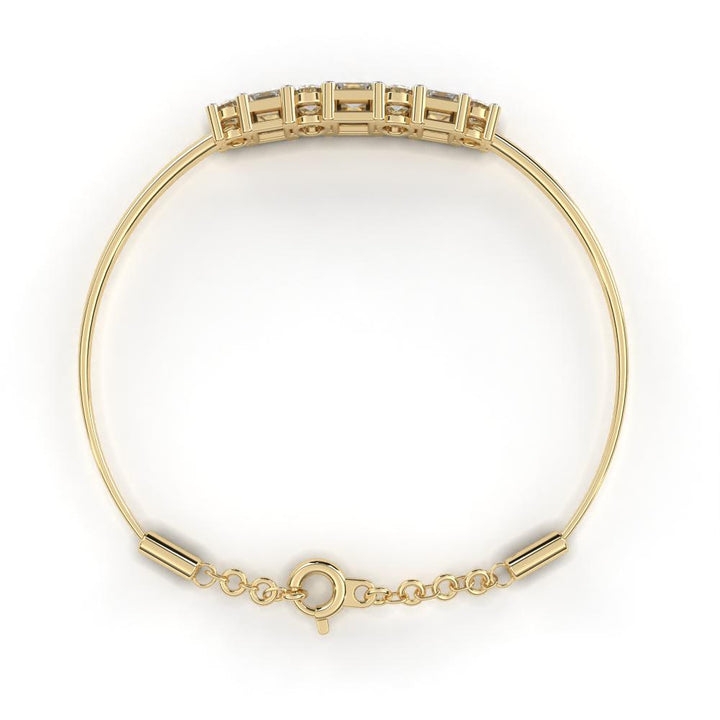 Princess & Round Bangle Bracelet