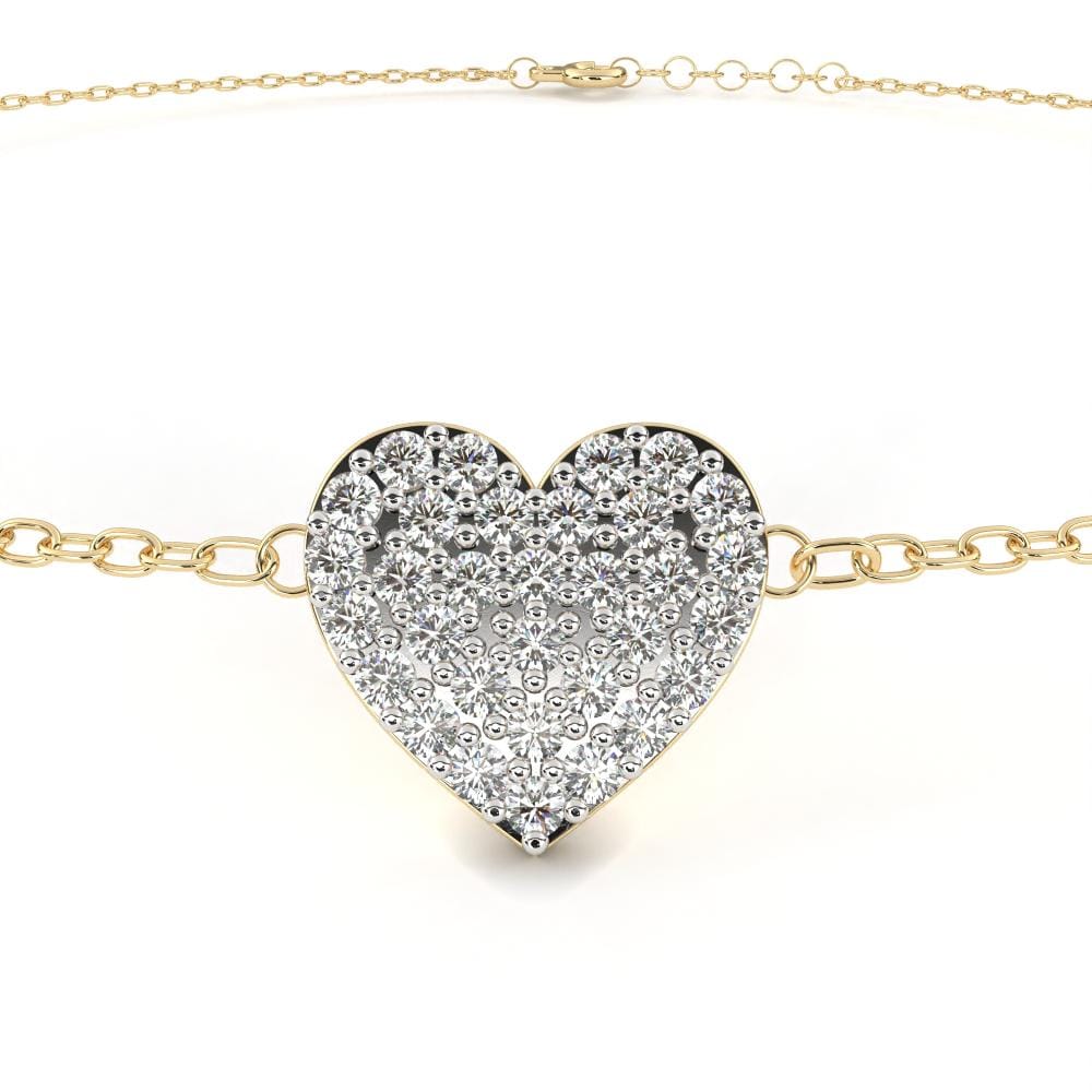 Heart Shape Love Moissanite Bracelet