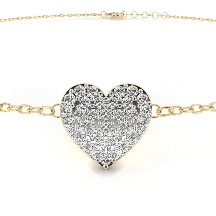 Heart Shape Love Moissanite Bracelet