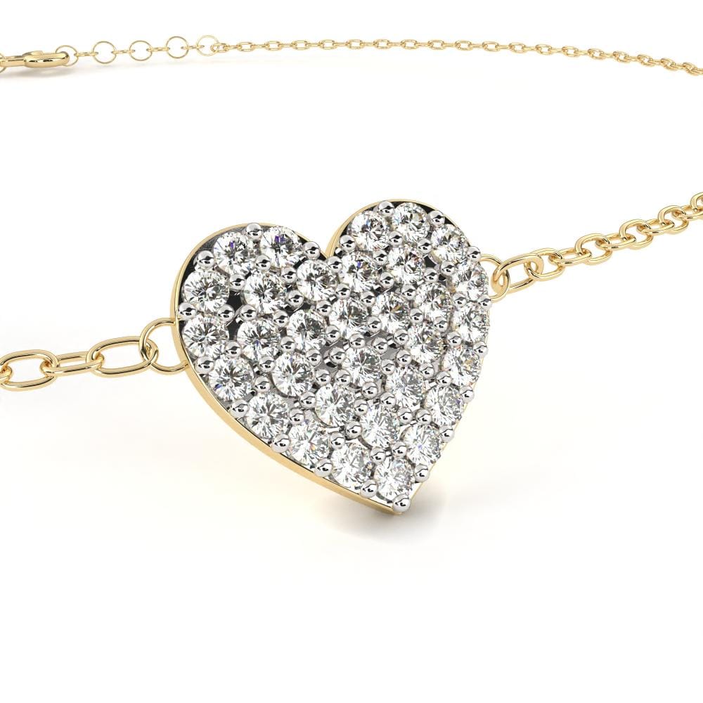 Heart Shape Love Moissanite Bracelet