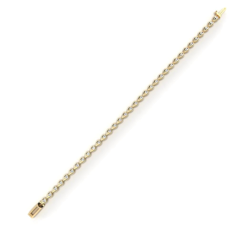 Round Unique Style Flus Tennis Moissanite Bracelet