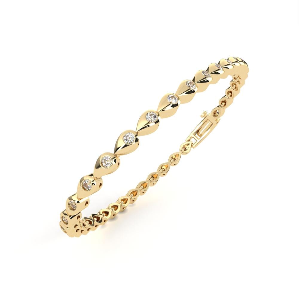 Round Unique Style Flus Tennis Moissanite Bracelet