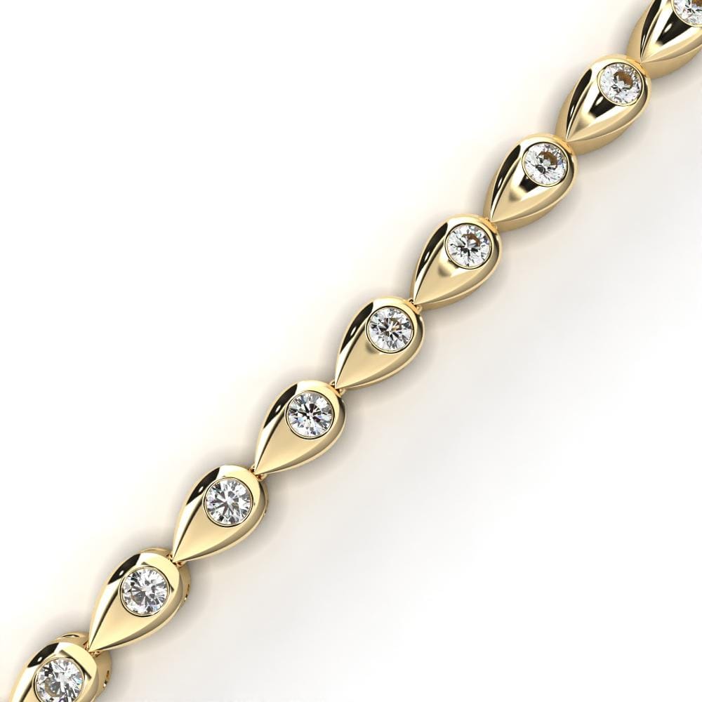 Round Unique Style Flus Tennis Moissanite Bracelet