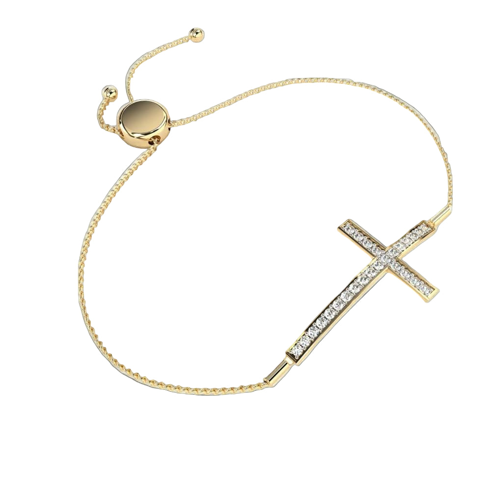 Cross Diamond Adjustable Bracelet