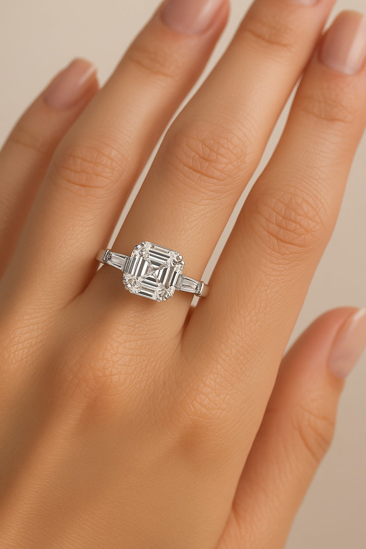 Carre Cut Diamond Ring