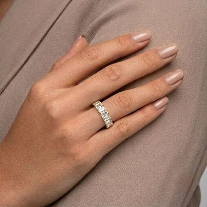 Emerald Full Eternity Wedding Band