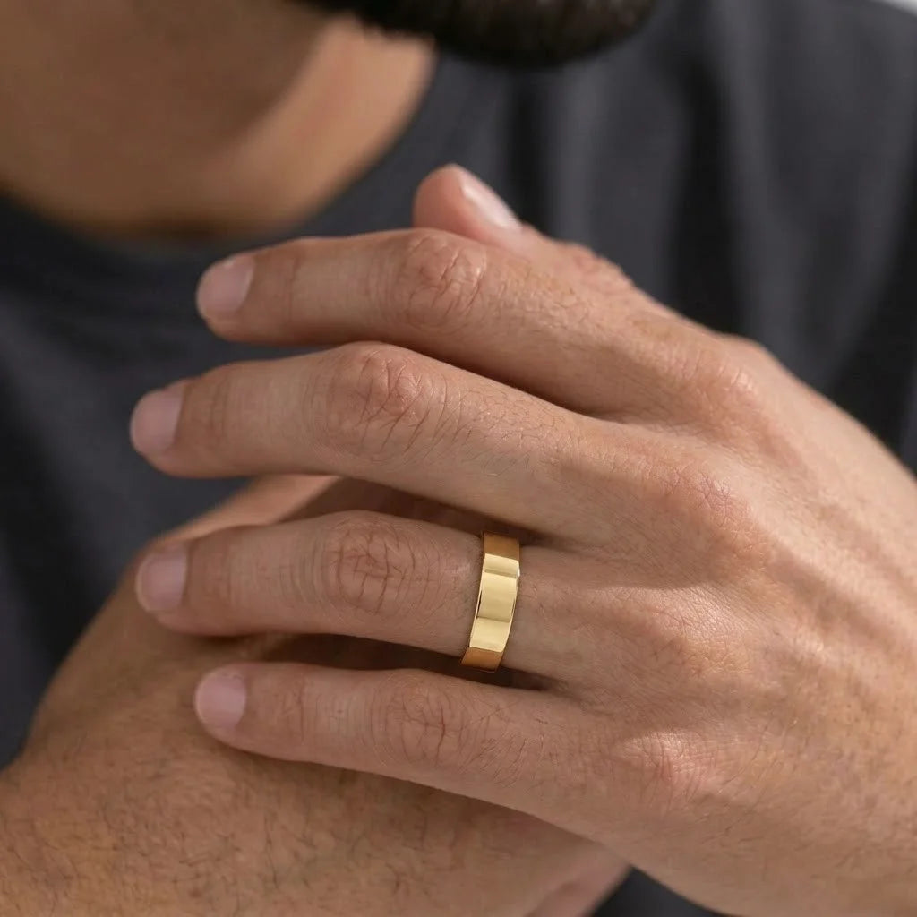 Minimalist wedding band