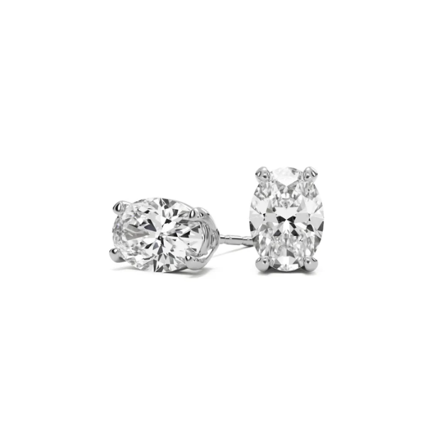 1+1 CT Moissanite Stud earrings in 14k Solid Gold