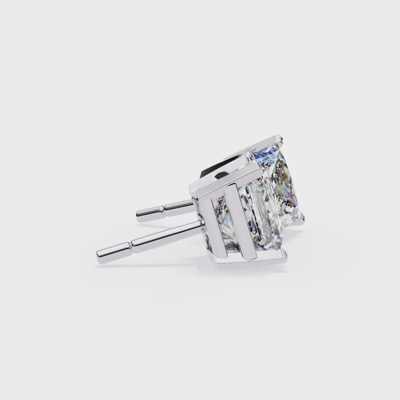 Princess Solitaire Stud Earrings
