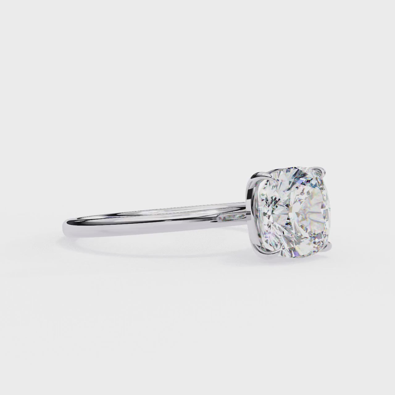 Cushion Solitaire Engagement ring