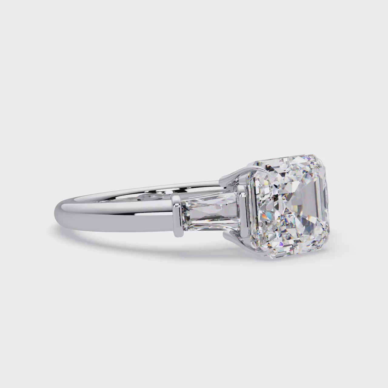 Carre Cut Diamond Ring