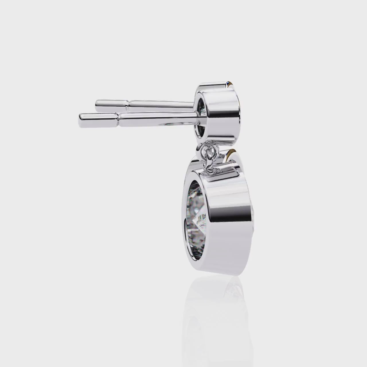 Two Stone Diamond Earrings