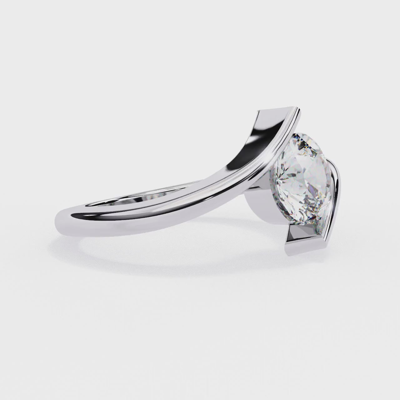 Asymmetrical Engagement Ring