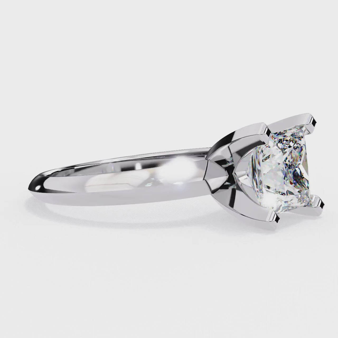 Princess Solitaire Engagement Ring