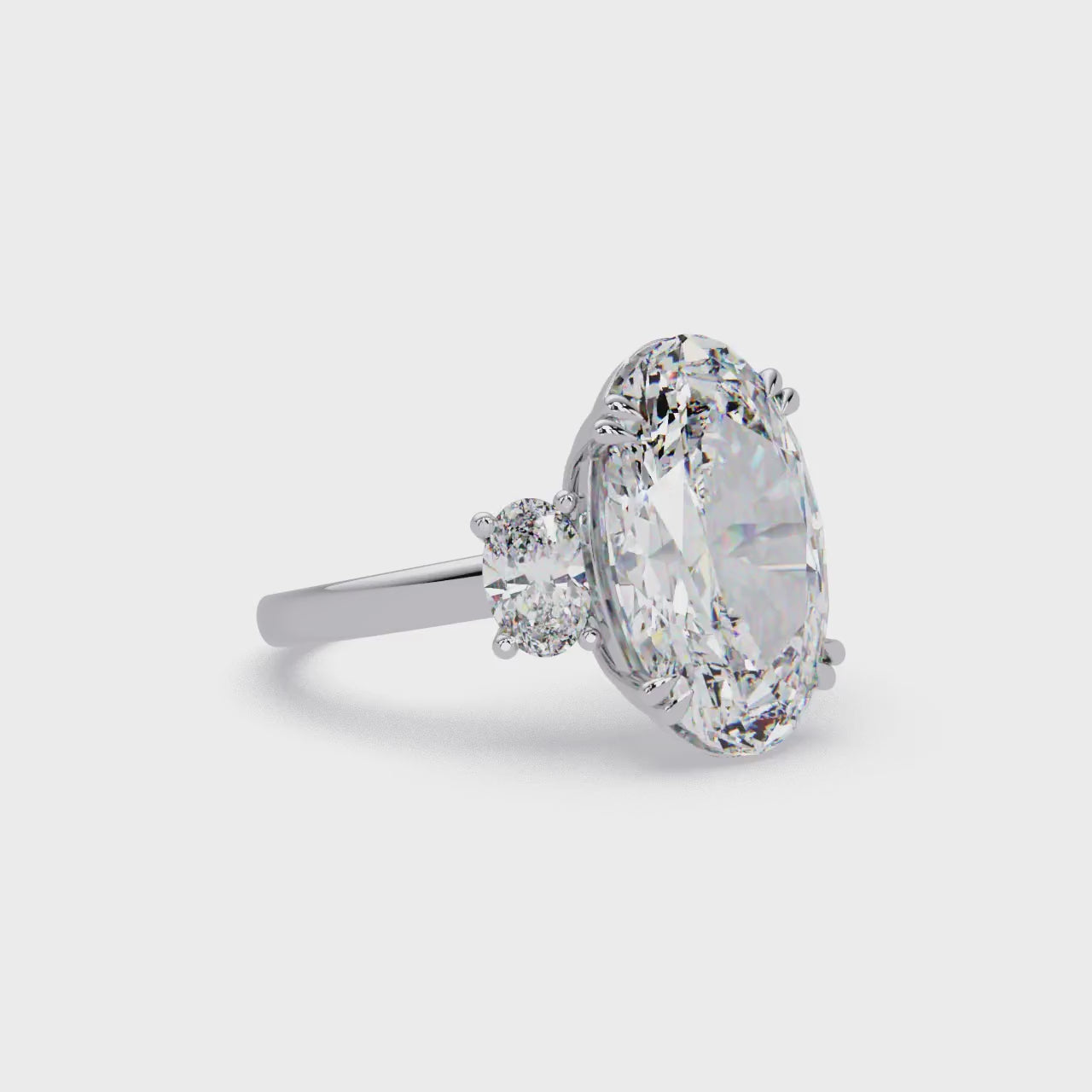 Oval Three Stone Engagement ring