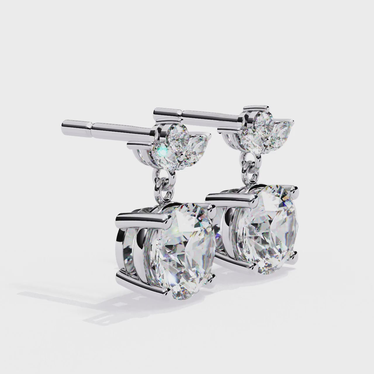 Round and Marquise Dangle & Drop Earrings