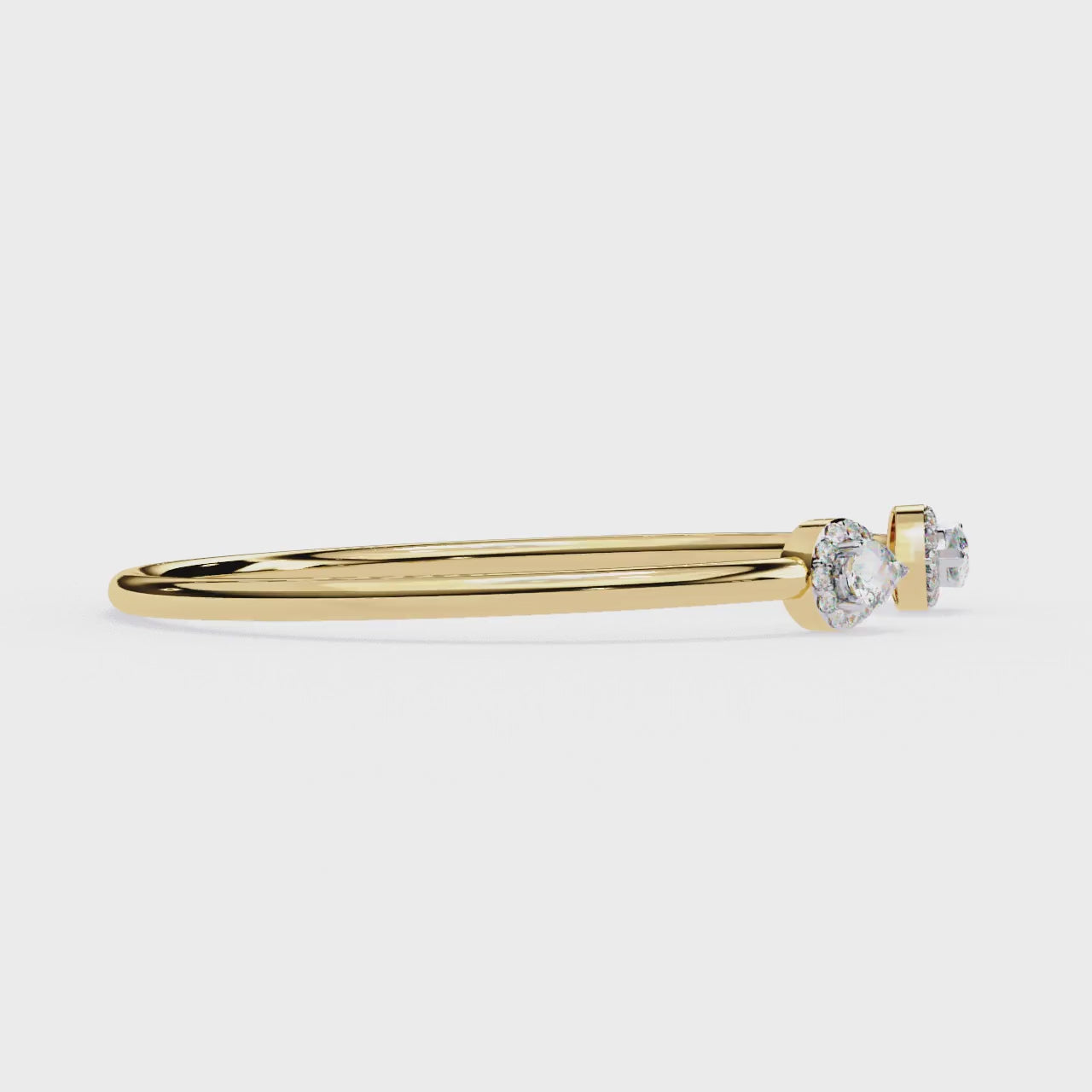 Pear Open Bangle Moissanite Bracelet