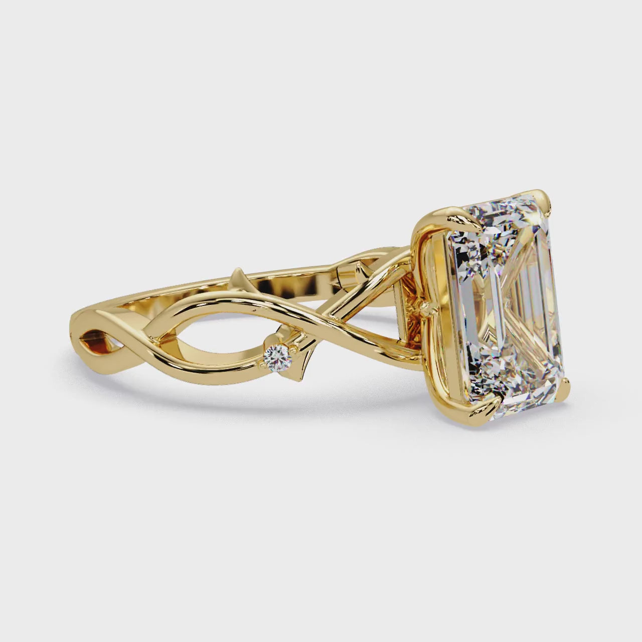 Emerald Engagement Ring inspired by Nature