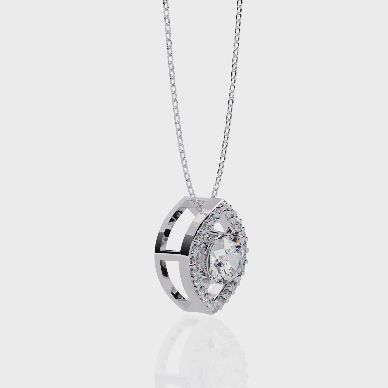 Marquise Shape Pendant With Round Stone