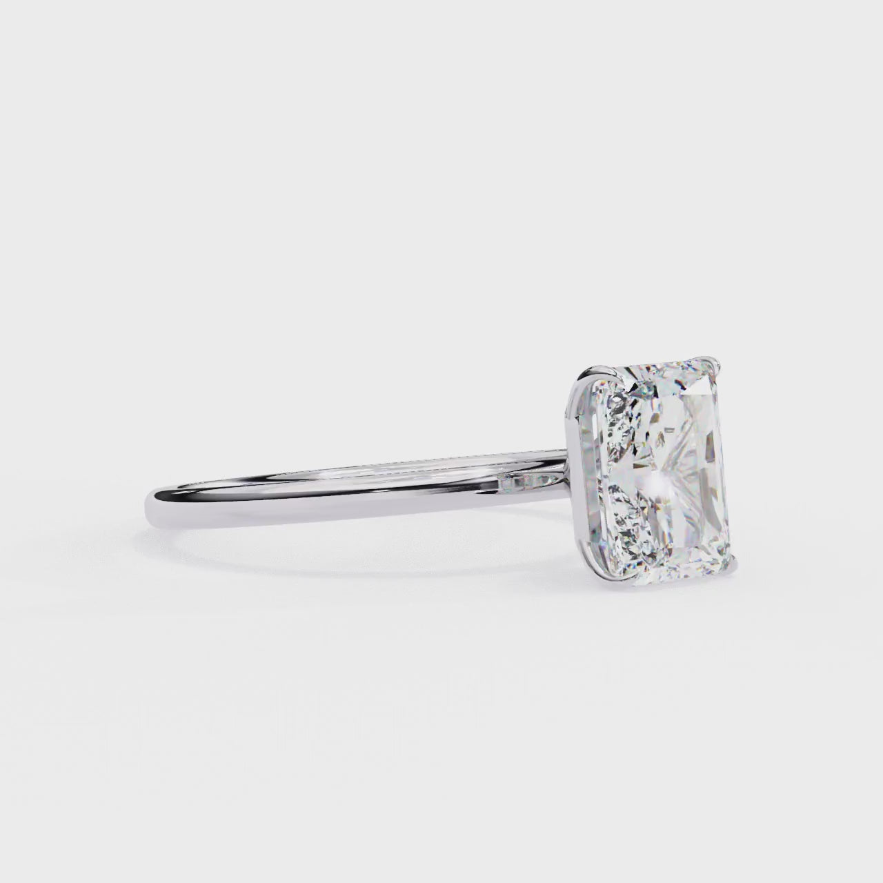 Radiant Solitaire Engagement ring