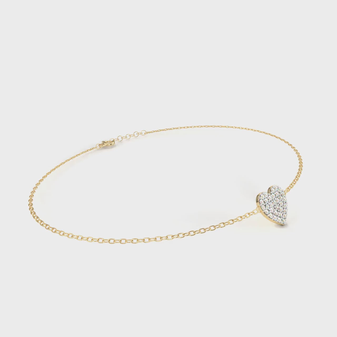 Heart Shape Love Moissanite Bracelet
