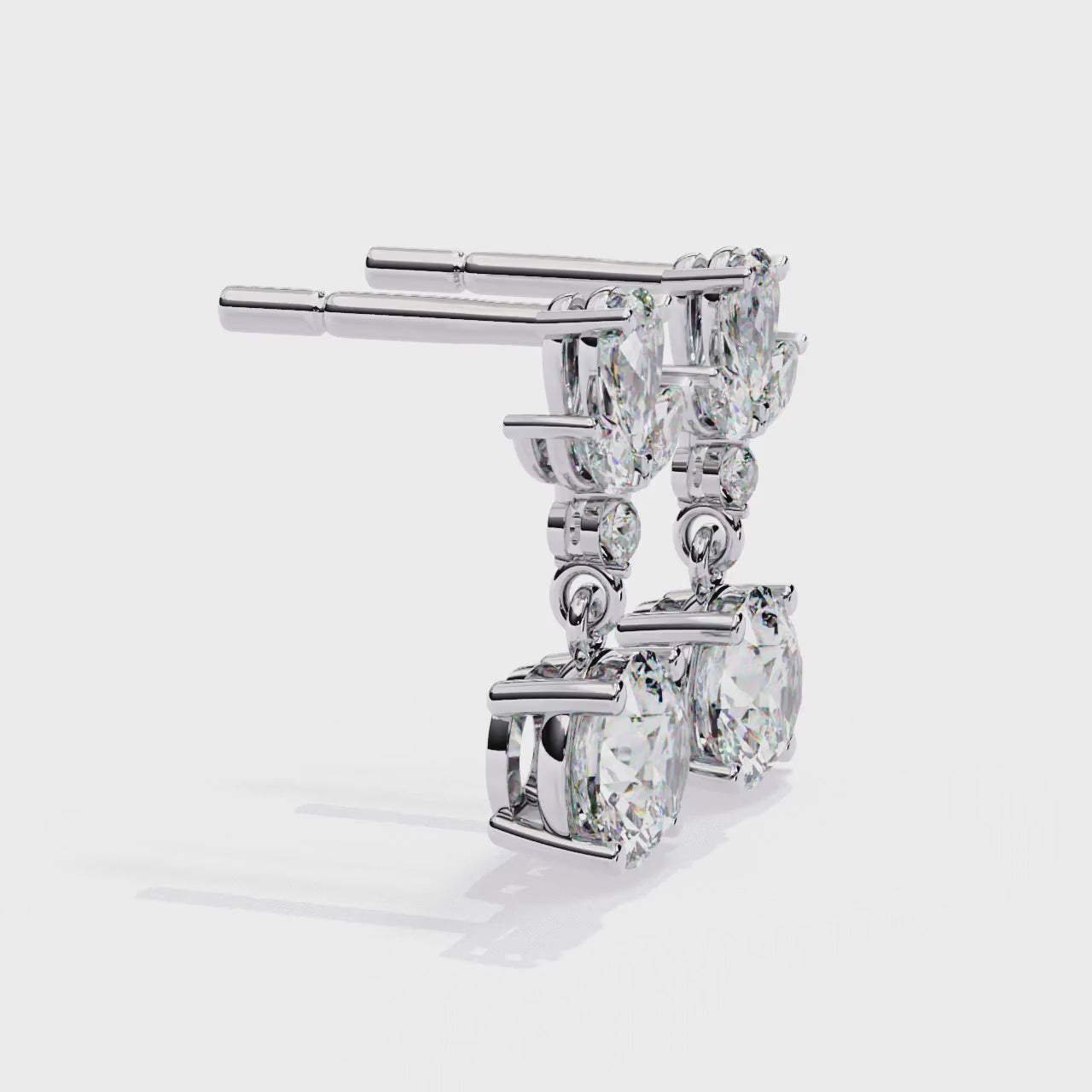 Double Drop Diamond Earrings