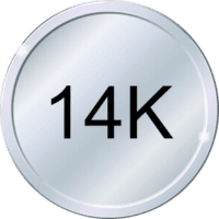 14K White Gold