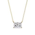 Radiant Solitaire Pendant with Chain