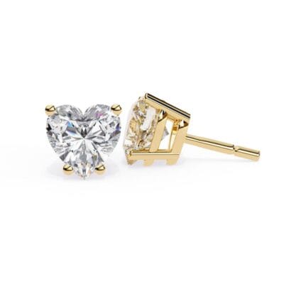 heart stud earrings