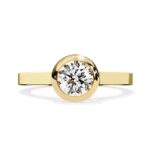 Round Solitaire with Bezel Set Engagement ring