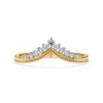 Round Unique Style Curved Wedding Band